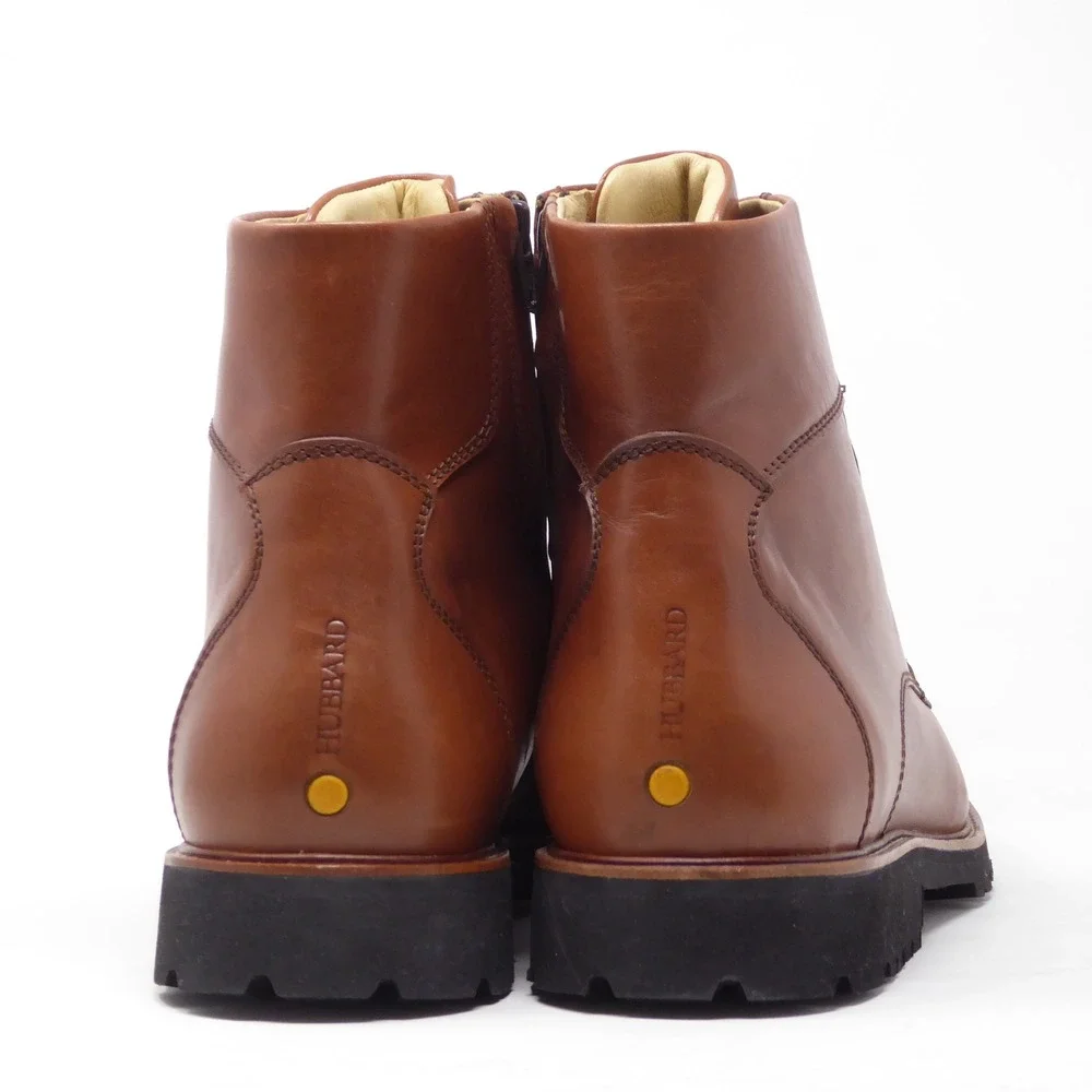 Samuel Hubbard Uptown Maverick Mens Cap Toe Boots Brown Leather Vibram Sole 13